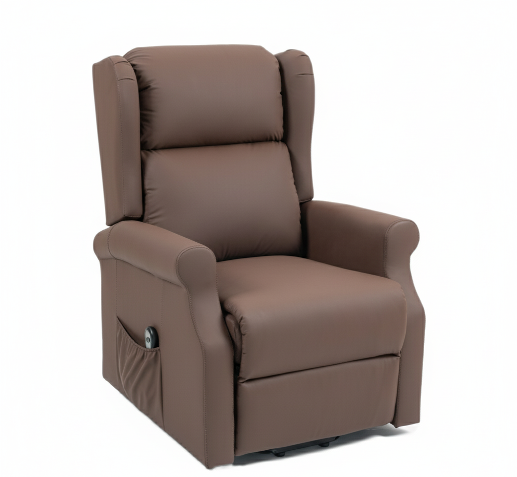 Modern Electric Power Lift Recliner Chair with Lay Flat Design and Soft Leather Upholstery for Seniors and Elderly Comfort