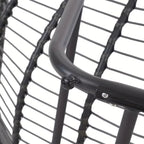 Hand-Woven PE Rattan Rocking Recliner Reading Chair with Cushion – Modern Wicker Lounge Chair for Living Room or Patio