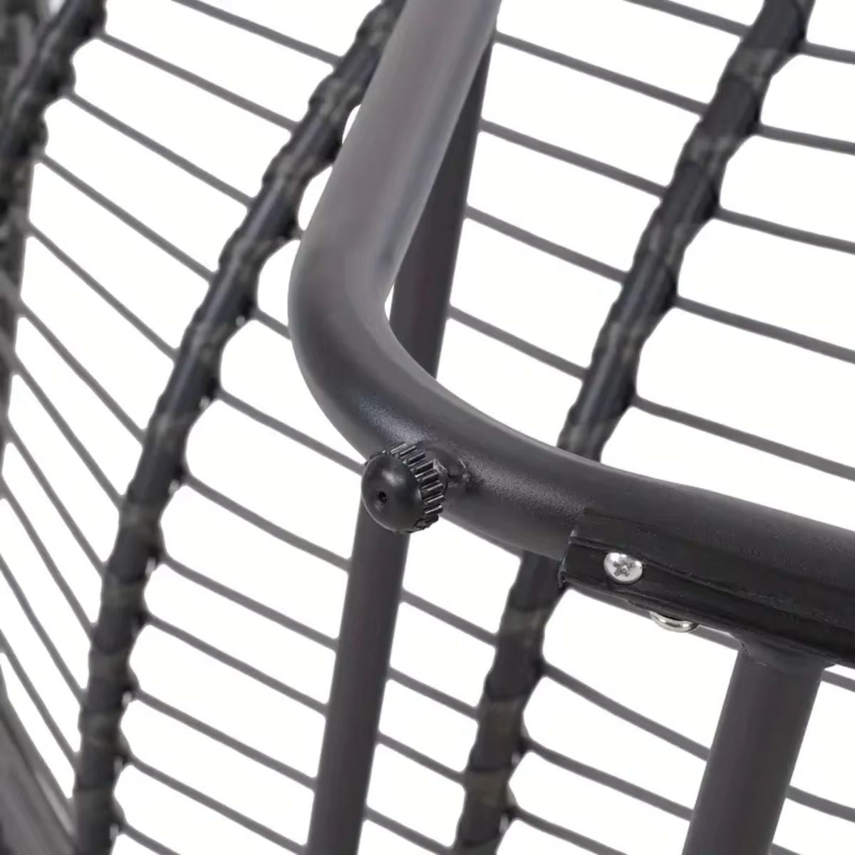 Hand-Woven PE Rattan Rocking Recliner Reading Chair with Cushion – Modern Wicker Lounge Chair for Living Room or Patio