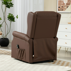 Modern Electric Power Lift Recliner Chair with Lay Flat Design and Soft Leather Upholstery for Seniors and Elderly Comfort