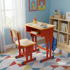 Adjustable School Desk and Chair Set – Modern Student Furniture with Ergonomic Design, Durable Wood & Metal Construction