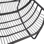 Hand-Woven PE Rattan Rocking Recliner Reading Chair with Cushion – Modern Wicker Lounge Chair for Living Room or Patio