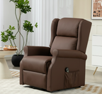 Modern Electric Power Lift Recliner Chair with Lay Flat Design and Soft Leather Upholstery for Seniors and Elderly Comfort