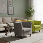 Modern Fabric Single Tub Chair – Comfortable Armchair for Office, Living Room, or Hotel