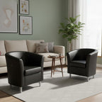 Modern Fabric Single Tub Chair – Comfortable Armchair for Office, Living Room, or Hotel