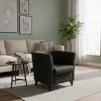 Modern Fabric Single Tub Chair – Comfortable Armchair for Office, Living Room, or Hotel