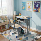 Adjustable School Desk and Chair Set – Modern Student Furniture with Ergonomic Design, Durable Wood & Metal Construction