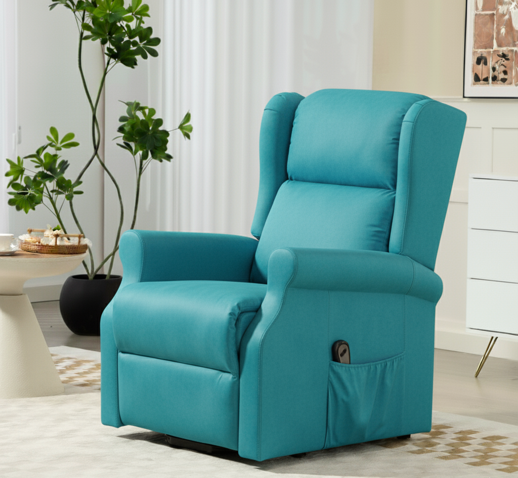 Modern Electric Power Lift Recliner Chair with Lay Flat Design and Soft Leather Upholstery for Seniors and Elderly Comfort
