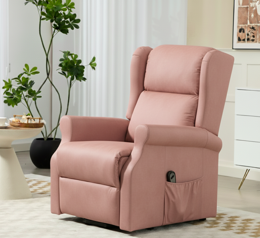 Modern Electric Power Lift Recliner Chair with Lay Flat Design and Soft Leather Upholstery for Seniors and Elderly Comfort